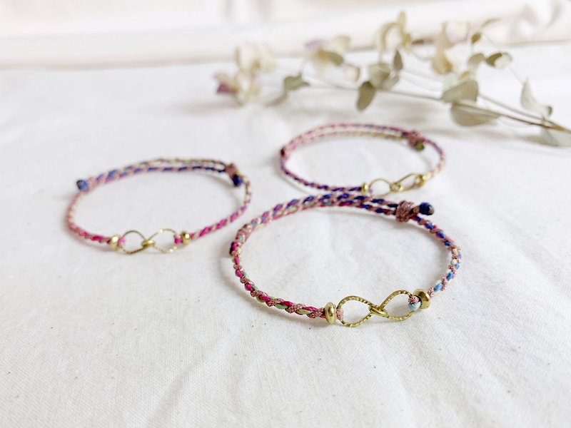 | Rainbow Blessing l Jewelry x Wax Thread x Bracelet Bracelet x Handmade x Handmade Gift - Bracelets - Copper & Brass Multicolor