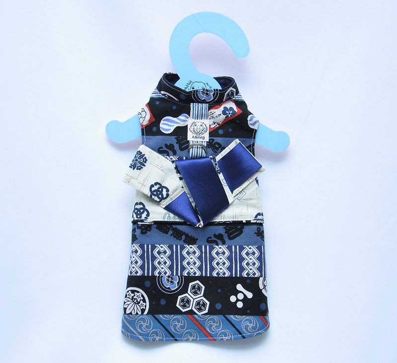 Lucky Yukata Among Brasserie Dog Clothes Cat Clothes - Clothing & Accessories - Cotton & Hemp Blue