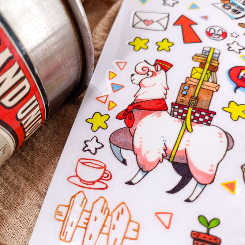 560 動物職人-草泥馬Series of Workers-Huacaya / 轉印貼纸 - 貼紙 - 其他材質 多色