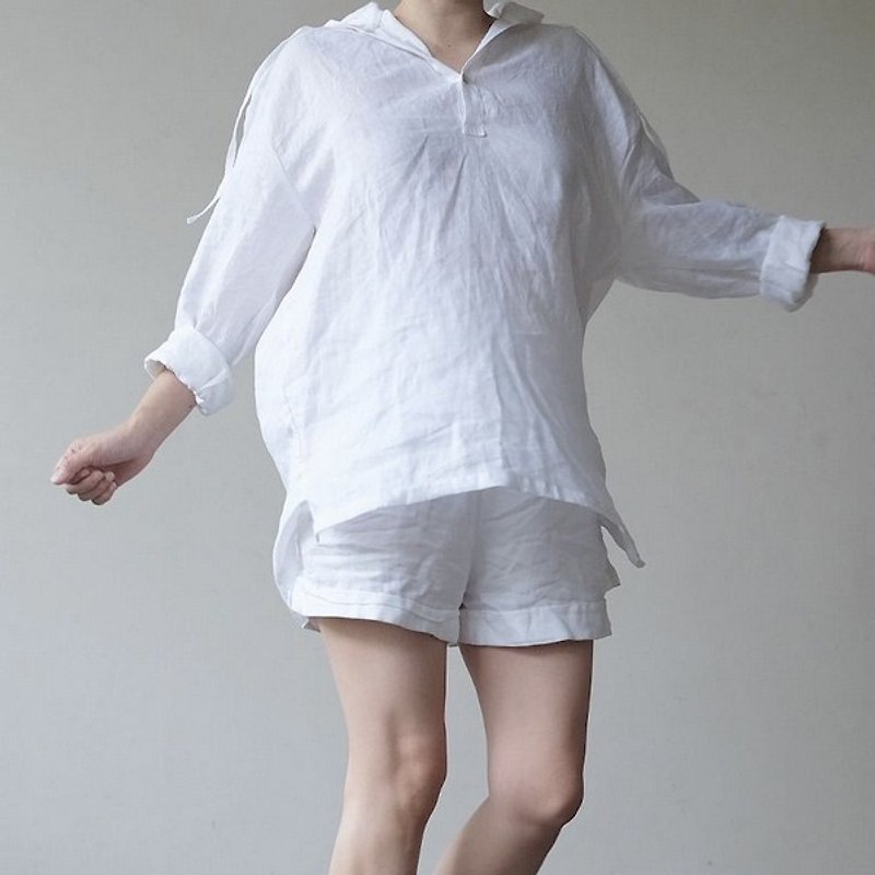 Bimbi hoodie - 中性衛衣/T 恤 - 棉．麻 白色