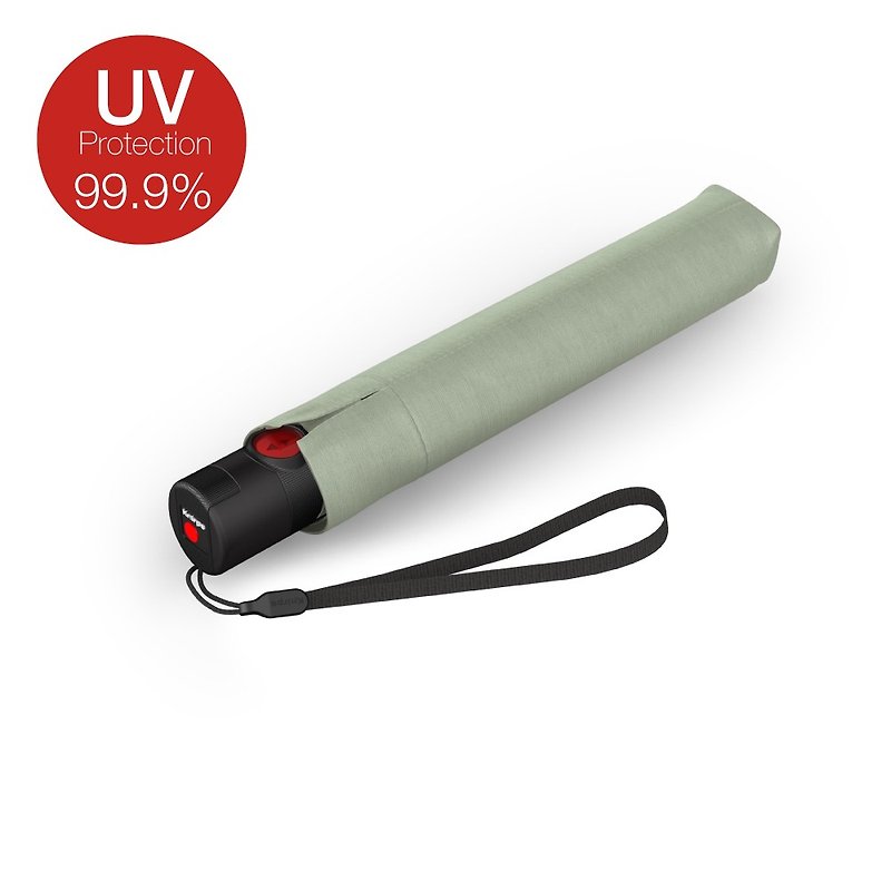 【Knirps德國紅點傘】U.200 超輕薄黑膠防曬自動傘-WASABI - 雨傘/雨衣 - 聚酯纖維 綠色