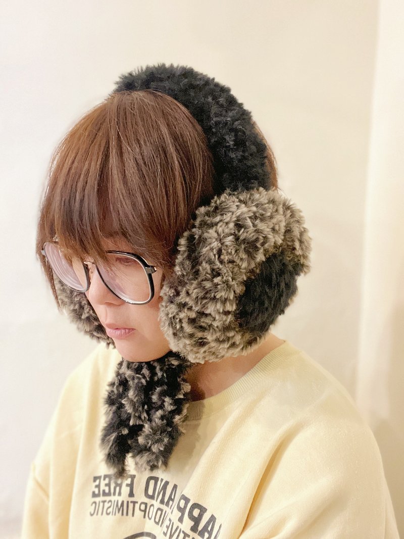 furry ear warmers - หมวก - ผ้าฝ้าย/ผ้าลินิน สีเหลือง