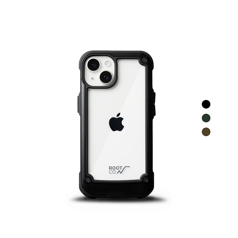 Japan ROOT CO. iPhone 14 Transparent Back Panel Shockproof Phone Case - เคส/ซองมือถือ - พลาสติก หลากหลายสี