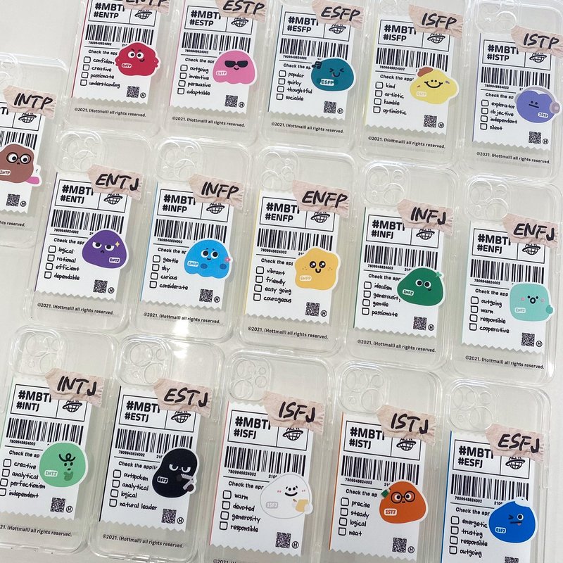 iPhone Galaxy MBTI anti-drop and scratch-resistant for Transparent Phone Case - 手機殼/手機套 - 塑膠 多色