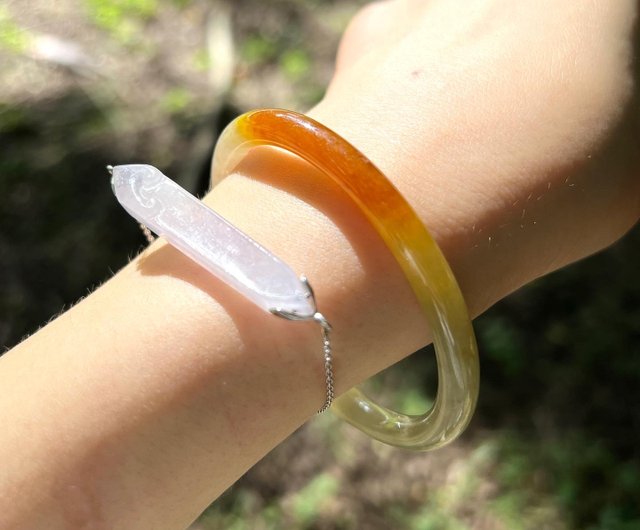 Ice Seed Natural Jade Burma A Jade Bracelet Ice Seed Violet Yellow Jing  Ring A - Shop goodmorningstudio General Rings - Pinkoi