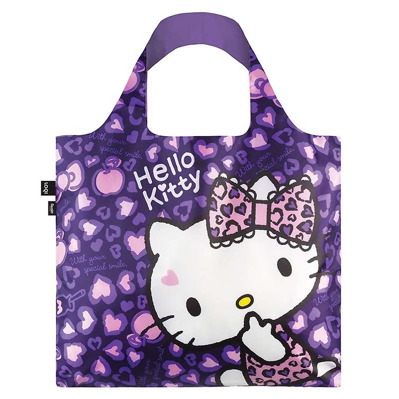 LOQI-KITTY Leopard Purple KT07 - Messenger Bags & Sling Bags - Polyester Purple