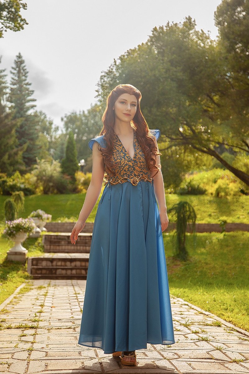 Margaery Tyrell blue cosplay dress - GoT costume - Evening Dresses & Gowns - Polyester Blue