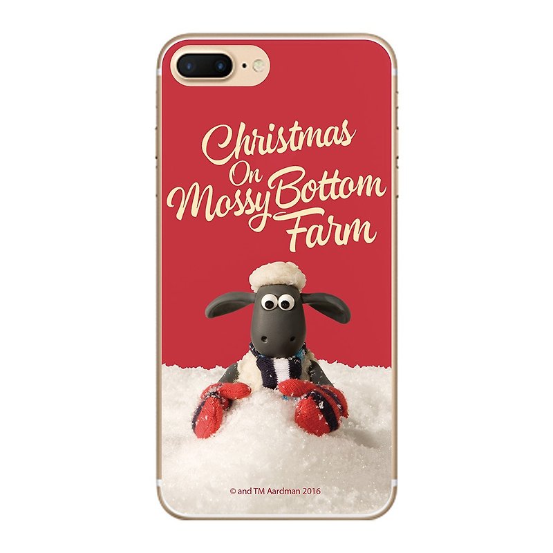 Smiled sheep genuine authority (Shaun The Sheep) -TPU phone case: Christmas Special Edition Playing in the snow [] "iPhone / Samsung / HTC / ASUS / Sony / LG / millet / OPPO" - เคส/ซองมือถือ - ซิลิคอน สีแดง