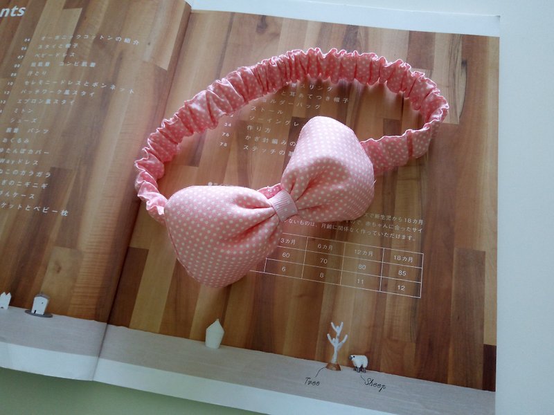 財団Shuiyu出生の祝いの誕生日の贈り物赤ちゃんのヘアバンドの頭飾り - スタイ - コットン・麻 ピンク