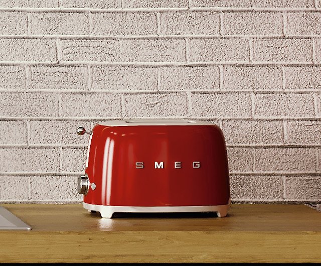 SMEG 1950s Retro Style Aesthetic 2 Slice Toaster - Red