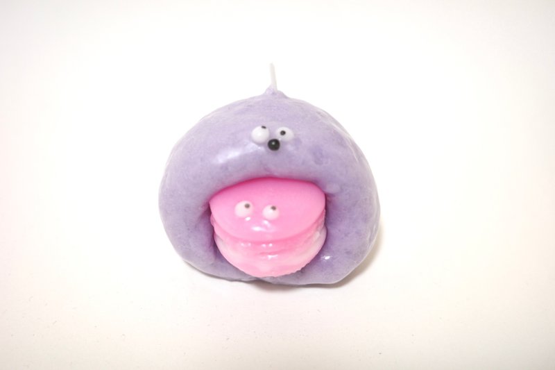 Steamed bun with macaroon - Candles & Candle Holders - Wax Purple