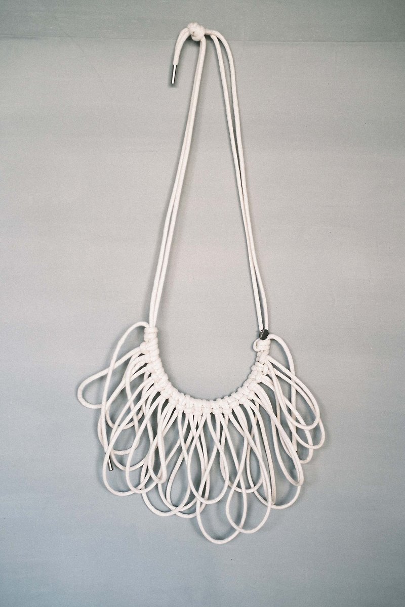 knot rope necklace 03 - สร้อยคอ - ผ้าฝ้าย/ผ้าลินิน 