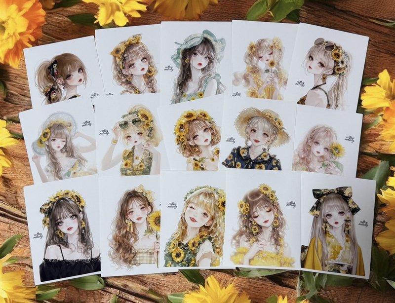 【Pinkoi先行販売】君は太陽 // compact set // 人物ステッカー オリジナルステッカー cotton melody - 貼紙 - 紙 