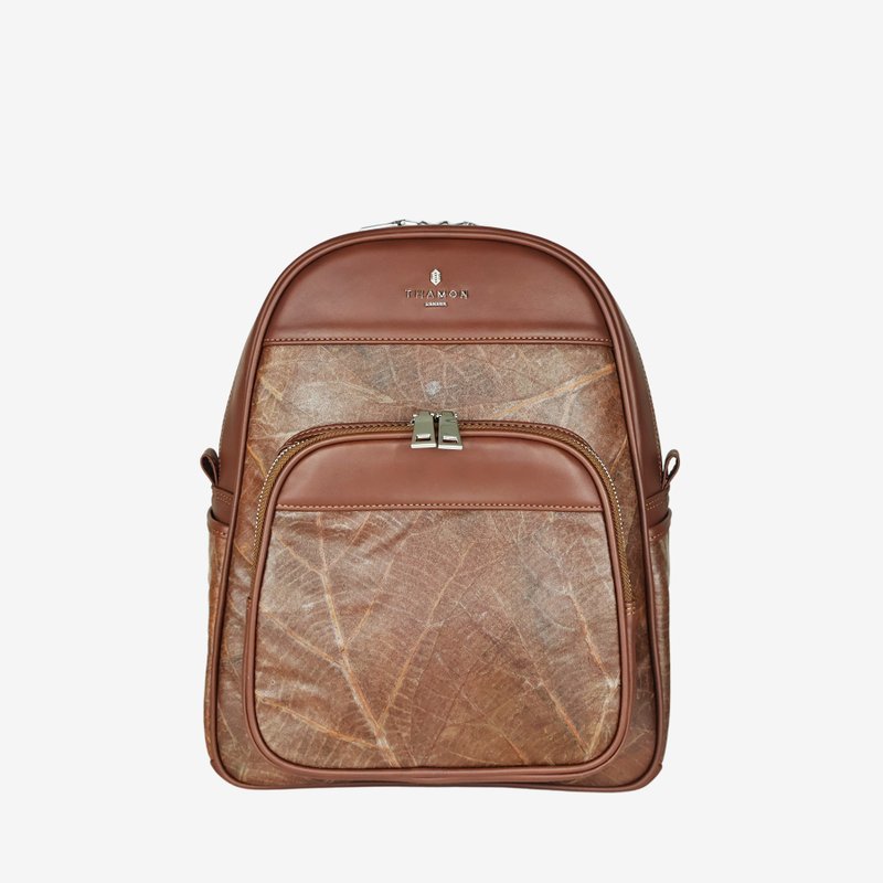 茶色のバックパック (Foglia Backpack) 紫色的 - リュック・バックパック - 寄せ植え・花 ブラウン