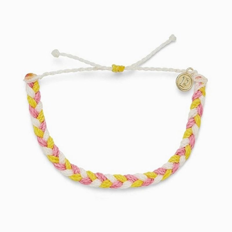 Pura Vida USA Handmade Strawberry Lime Water Thick Thread Braided Adjustable Bracelet - สร้อยข้อมือ - วัสดุกันนำ้ 