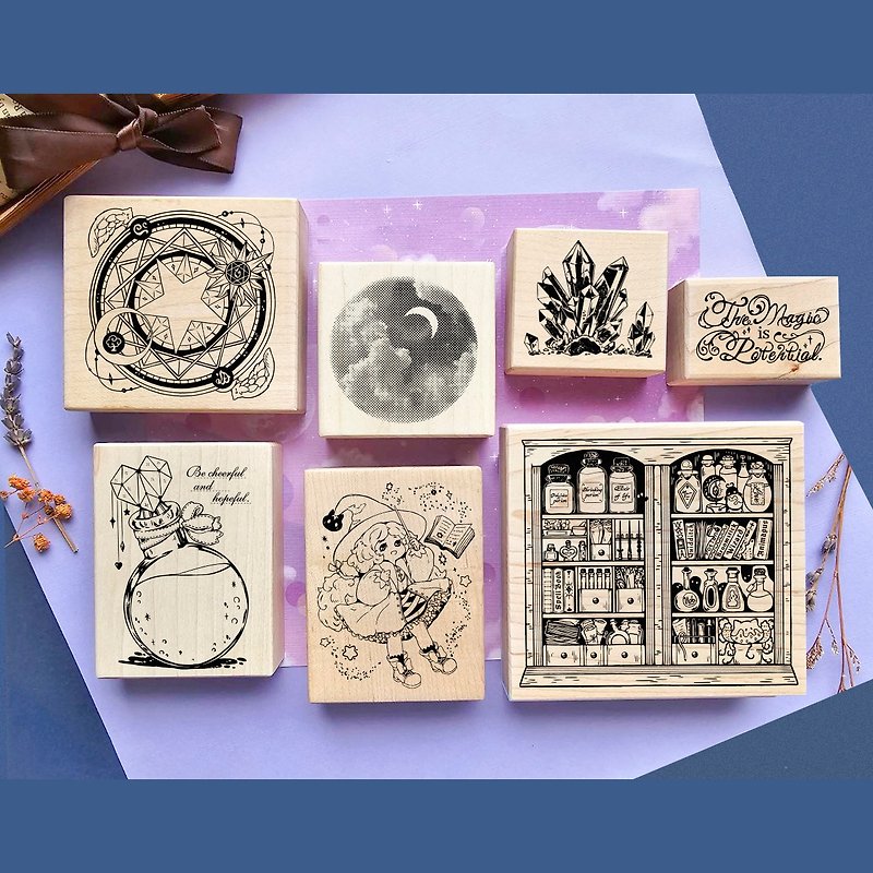 The Magical Space of the Little Witch-Maple Stamp Set - Stamps & Stamp Pads - Other Materials 