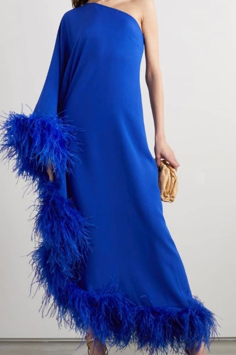 Ostrich feather dress, party dress, new year party - 洋裝/連身裙 - 羽絨 多色