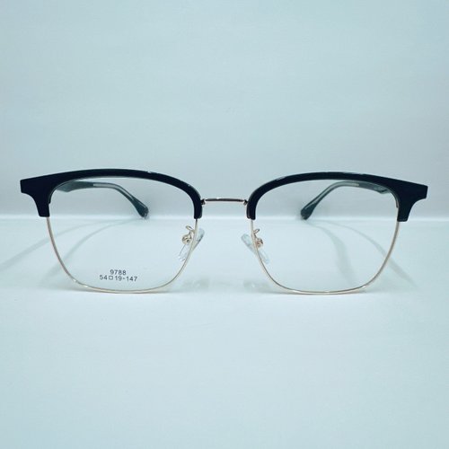 EGlasses。眼鏡物語 站內最高等級UV420濾藍光0度眼鏡│眉架合金個性修臉系列9788-C1