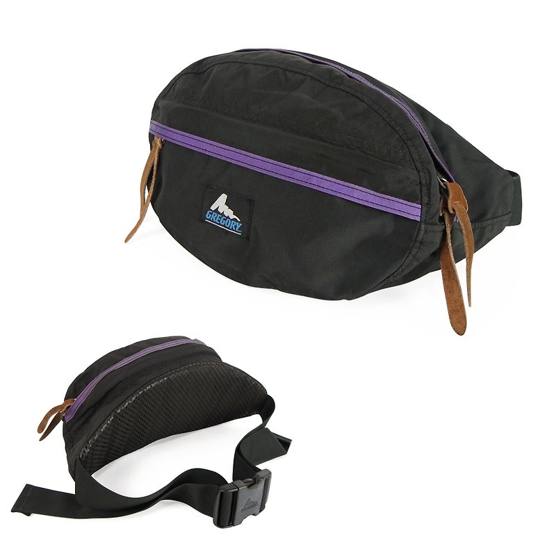A‧PRANK: DOLLY ::Gregory American made 90s blue word mark black purple belt pocket B806013 - Messenger Bags & Sling Bags - Waterproof Material Black