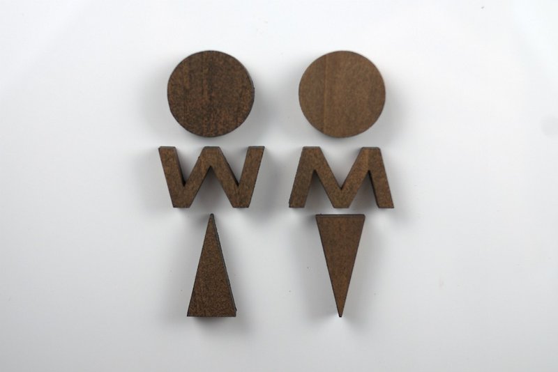 Toilet sign Brown TOILET (SB) - Wall Décor - Wood Brown