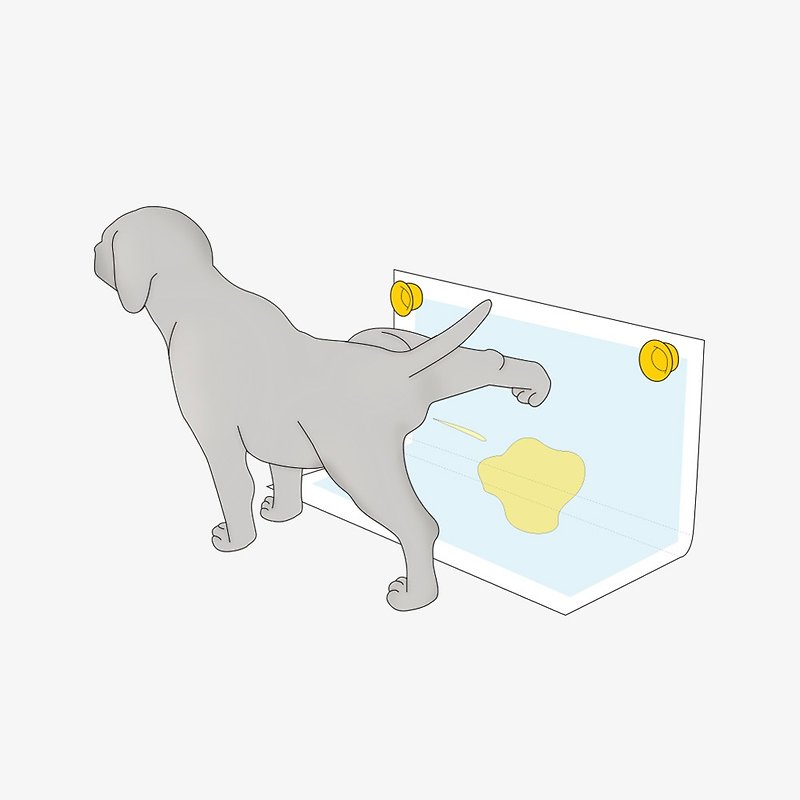 吸鐵式便利狗廁所 (一組兩顆) - 寵物美容/清潔 - 塑膠 橘色