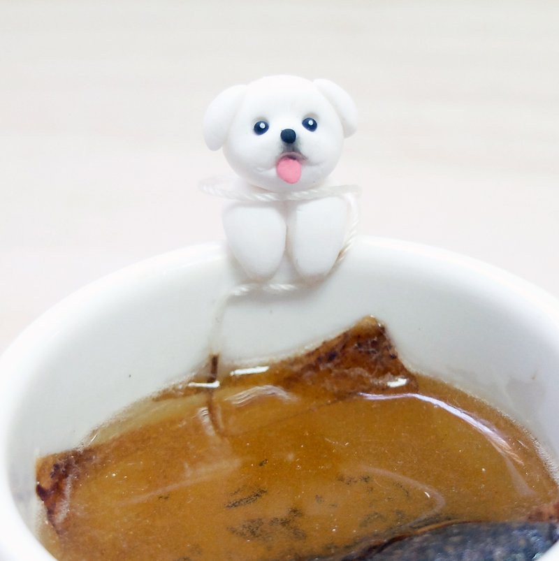 Pekingese Dog Tea Bag Holder - Pekingese Gifts - Wood Tag - Items for Display - Clay Transparent