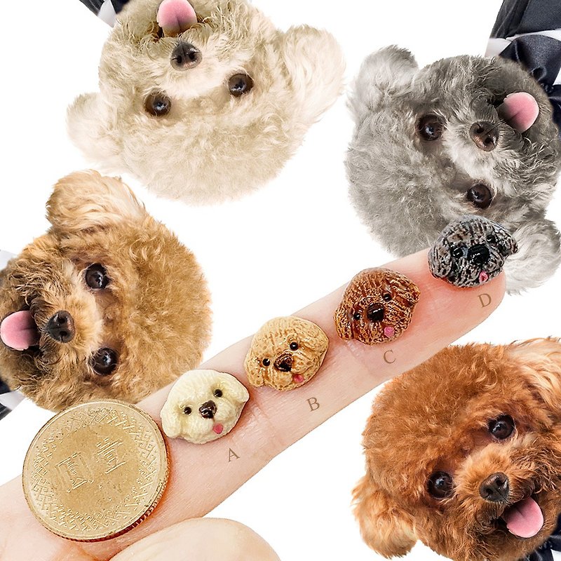 [Macro Food World] Hand-made Poodle After Hour Earrings (Single Ear Earrings) - Earrings & Clip-ons - Clay Multicolor