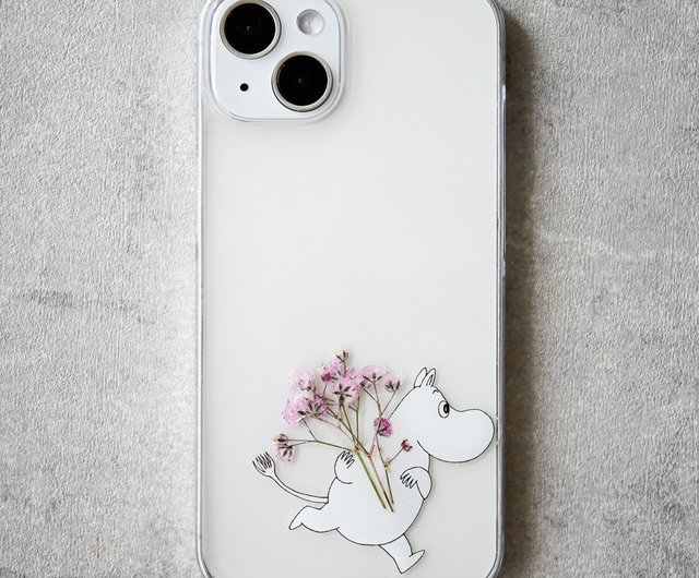 Pinkoi x Moomin】Moomin and Gypsophila iPhone pressed flower case - Shop  schaf Phone Cases - Pinkoi