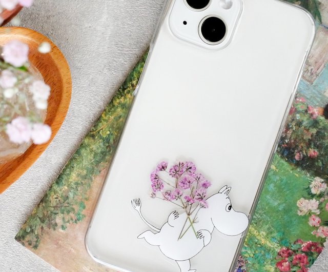 Pinkoi x Moomin】Moomin and Gypsophila iPhone pressed flower case - Shop  schaf Phone Cases - Pinkoi