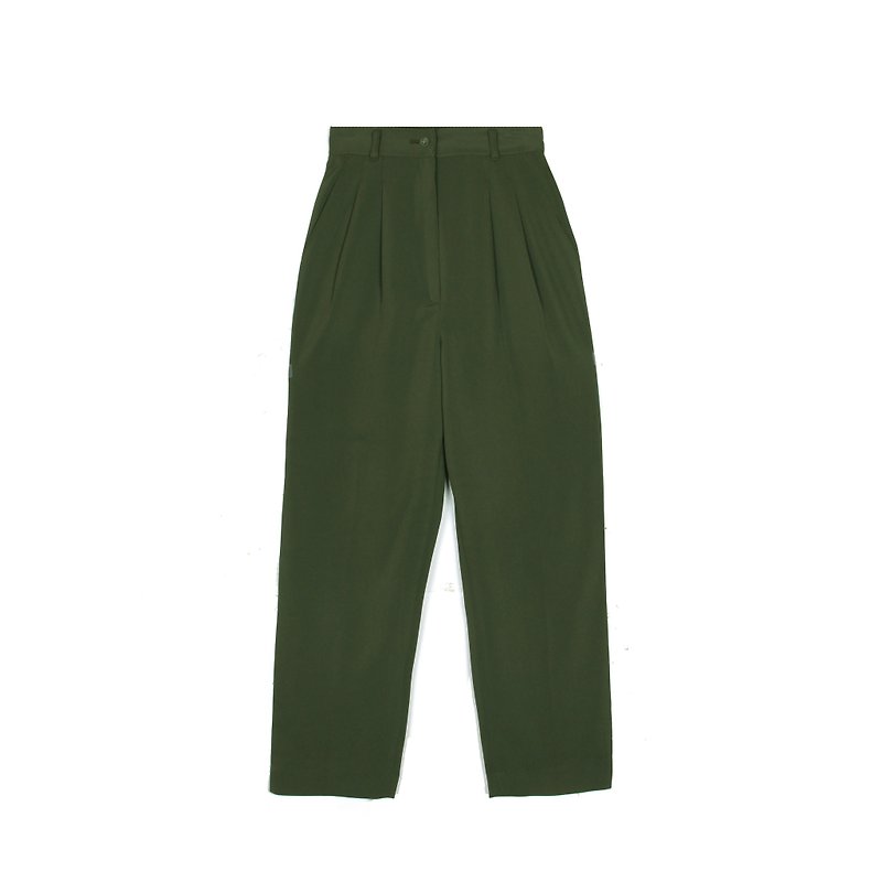 [Eggs] alfalfa plant vintage vintage vintage pants - กางเกงขายาว - เส้นใยสังเคราะห์ สีเขียว