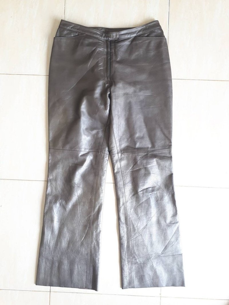 Vintage Le Panier Leather Pants Size 13 Japan waist 30 - 女長褲 - 真皮 