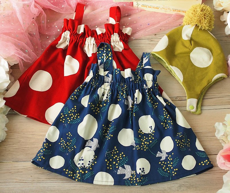3way three-wear dress-customized fabrics for children 80~110 - Kids' Dresses - Cotton & Hemp 
