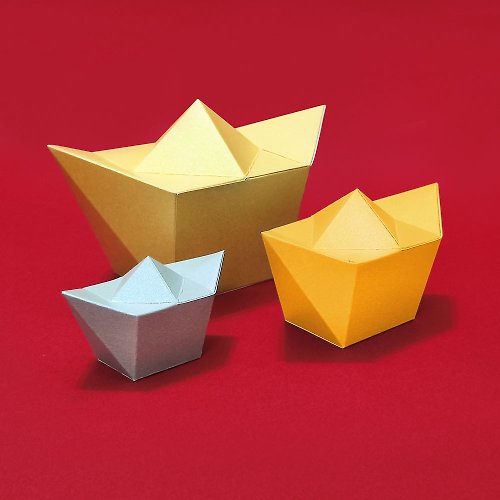 盒紙動物 BOX ANIMAL - 台灣原創紙模設計開發 3D紙模型-DIY動手做-節日系列-金銀元寶-年節招財-需滿150才出貨