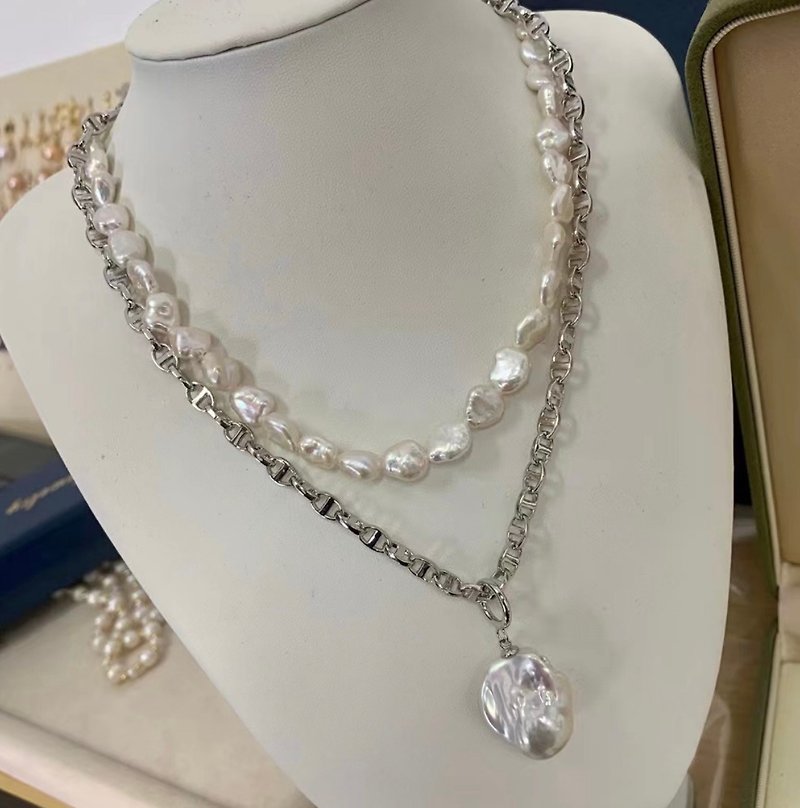 Today's Hot Trend Pearl Necklaces - สร้อยคอ - วัสดุอื่นๆ สีเงิน