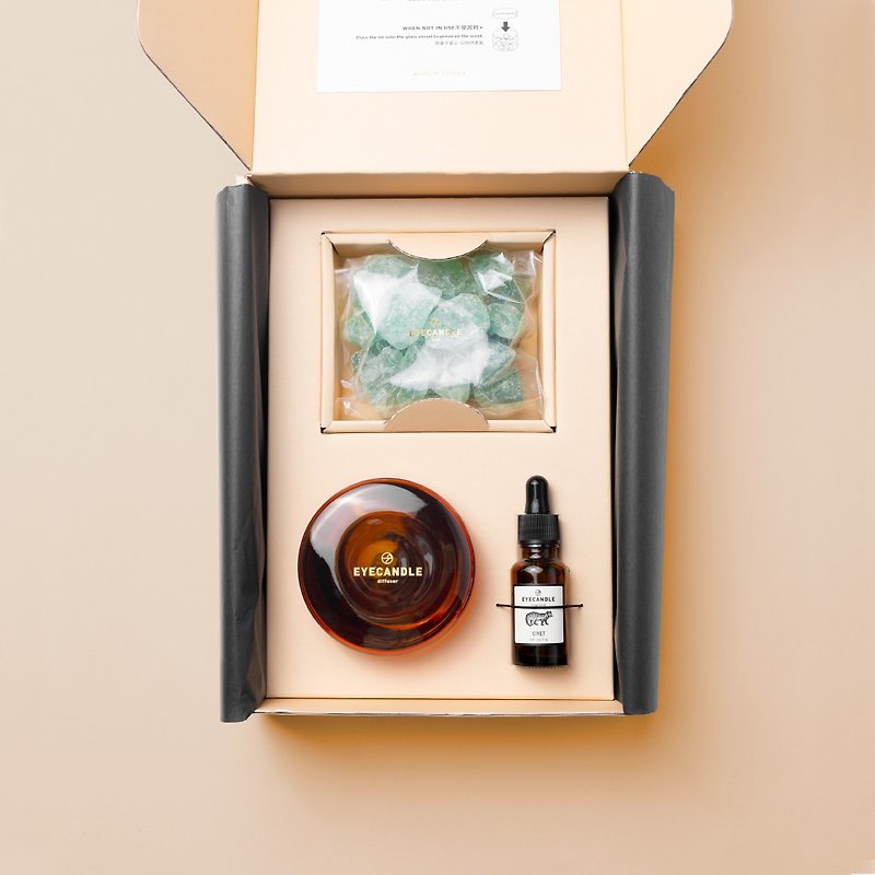 Essential Oils Fragrances - Vitality Stone- Green Crystal Diffuser Gift Box
