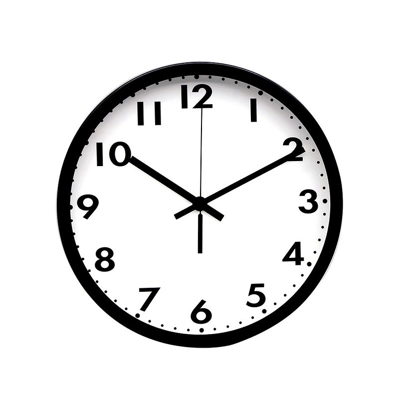 Classic - Simple Black Number Silent Wall Clock Clock Silent - Clocks - Plastic Black