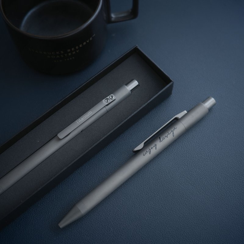 Fast shipping, customized titanium pens, free engraving signature pens, high-quality gift business pens - ปากกา - วัสดุอื่นๆ สีเงิน