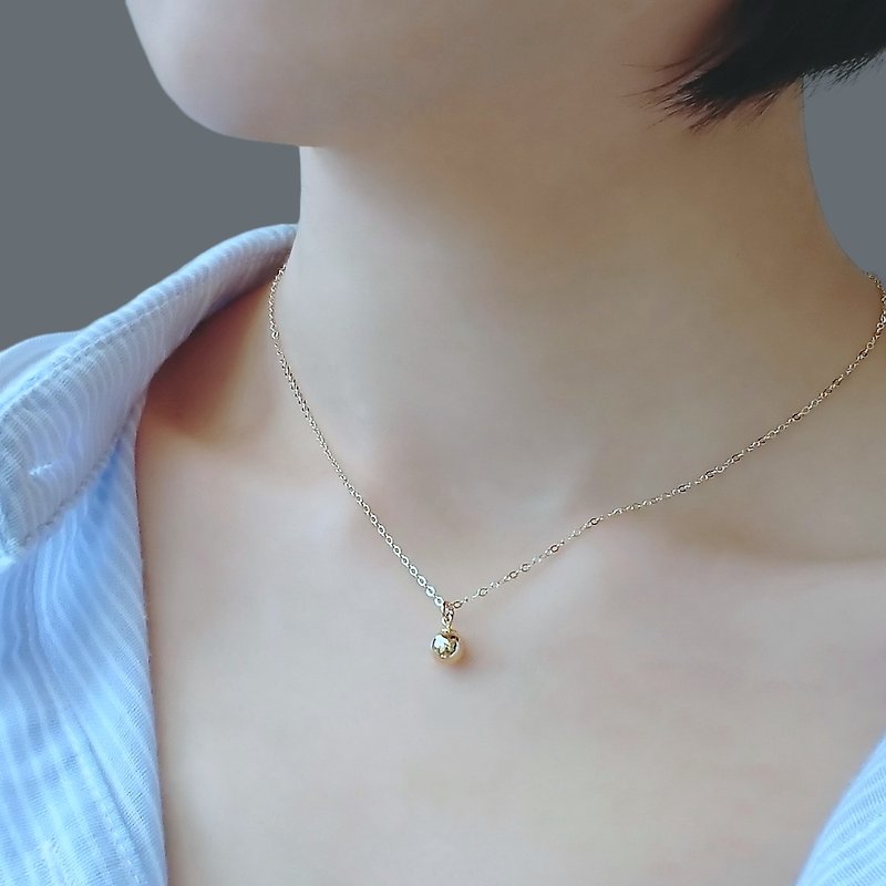 Simple Ball Charm 14K Gold Filled Necklace - Necklaces - Other Metals Gold