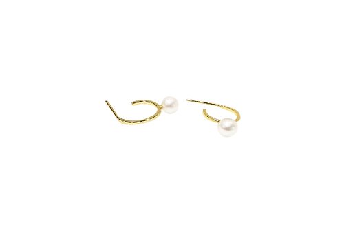 sdori 環形珍珠純銀耳環 (銀/玫瑰金/18k金) | 珍珠系列