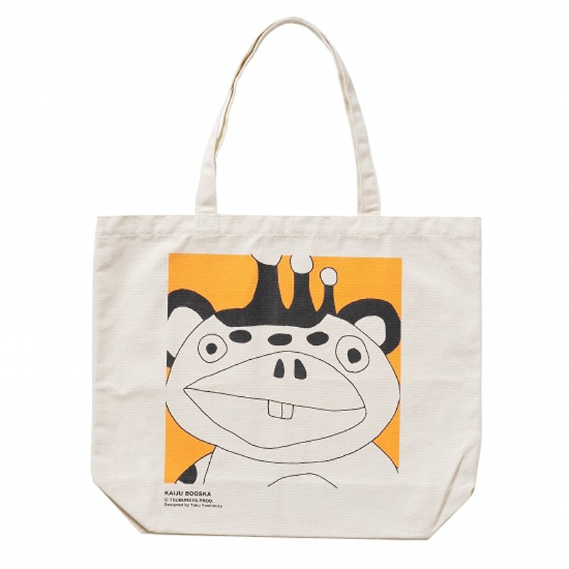 [Swimmy Design Lab] Japan Classic Cartoon Series - Superman BOOSKA Boscard Monster Pattern TOTE Tote Bag / Canvas Bag / School Bag (Orange) - กระเป๋าแมสเซนเจอร์ - ผ้าฝ้าย/ผ้าลินิน สีส้ม