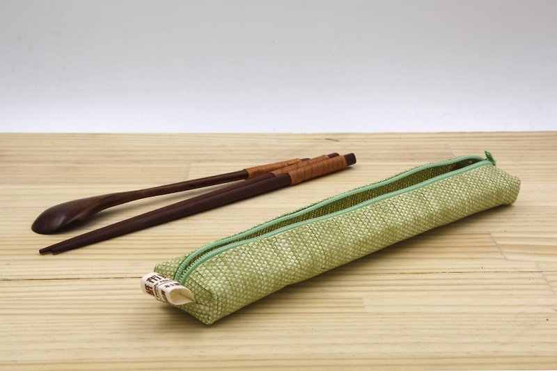[Paper cloth home] Paper thread woven small tableware bag grass green - Other - Paper Green