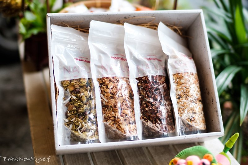 Baked oatmeal gift box - ขนมคบเคี้ยว - อาหารสด สีกากี