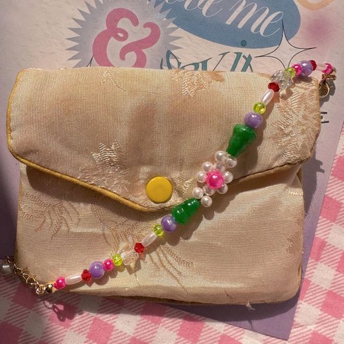 【美品】メキシカン調チェーンブレスレットy2kパールビーズナバホ古着グランジ韓国 美品】メキシカン調チェーンブレスレットy2kパールビーズナバホ