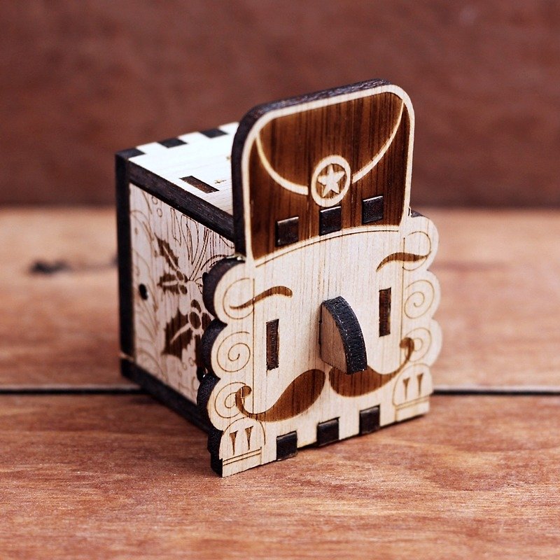 KOKOMU Christmas Nutcracker DIY Wooden Music Box for Kits for Merry Christmas - งานไม้/ไม้ไผ่/ตัดกระดาษ - ไม้ สีนำ้ตาล