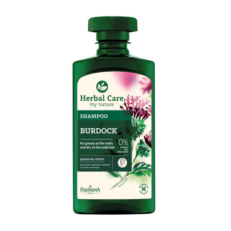 【Shampoo】Herbal care Burdock hair nourishing plant extract conditioning shampoo - Shampoos - Other Materials Green