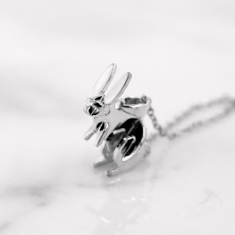 Da Rabbit Pendant and Necklace (925 Sterling Silver) Da Things - by Da Things - Necklaces - Sterling Silver Silver