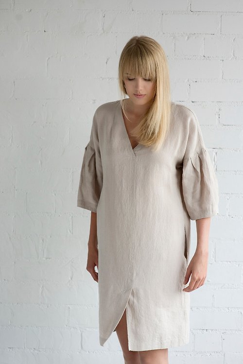 motumo Linen Dress Motumo – 17S2 / Handmade loose linen summer dress