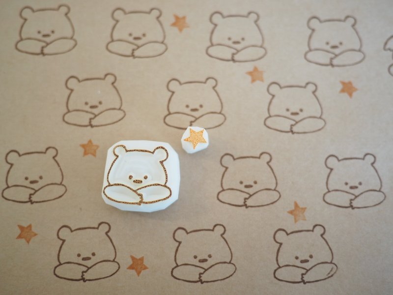 Eraser Stamp of glittering bears - ตราปั๊ม/สแตมป์/หมึก - ยาง ขาว