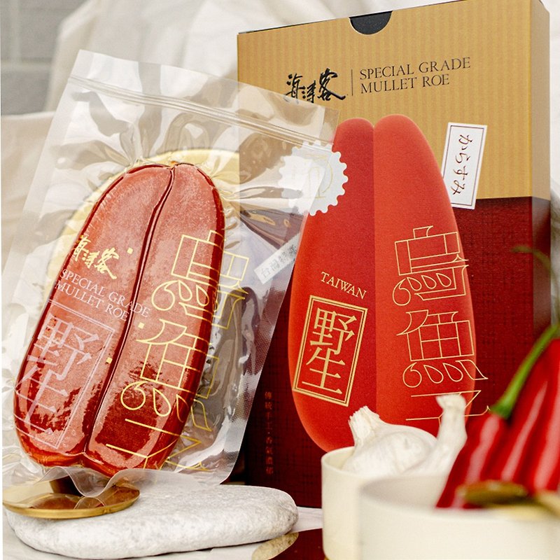 Haitaoke│Taiwanese Wild Five Taels of Mullet Roe Exquisite Gift Box│Little Liuqiu Souvenir - Prepared Foods - Fresh Ingredients Brown