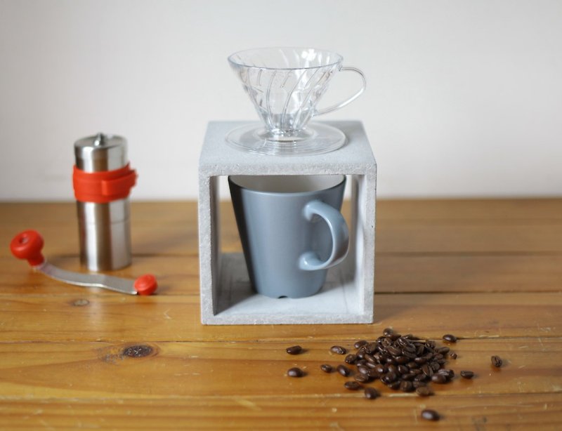 方體手沖咖啡座架 - 咖啡壺/咖啡周邊 - 水泥 